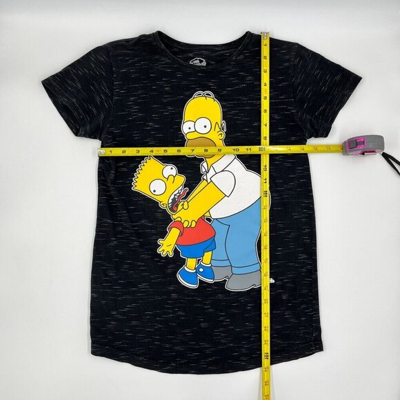 VTG 90s Y2K Homer Simpson Bart Simpson Vinyl Graphic T-Shirt Womens S - Picture 6 of 9